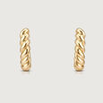 Twisted Rope Gold Hoop Earrings,,hi-res view 3
