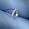 Textured Bold Silver Ring,,hi-res view 1