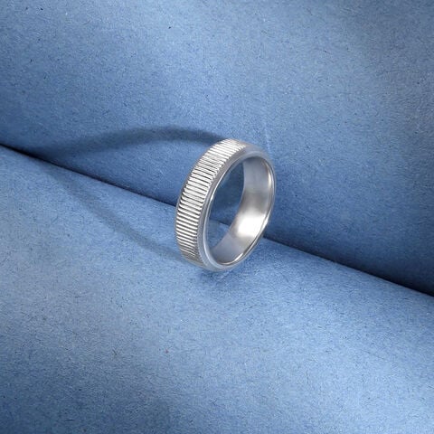 Textured Bold Silver Ring