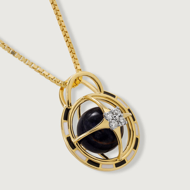 Eclipse Poise Reversible 14KT Diamond Pendant,,hi-res image number null