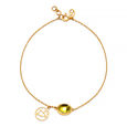 14KT Leo Birthstone Yellow Gold Bracelet,,hi-res view 4
