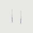 Fluid Gleaming Silver Hoop Earrings,,hi-res view 5
