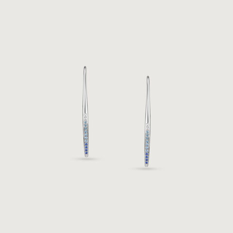 Fluid Gleaming Silver Hoop Earrings