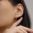 Sleek Rhythm Diamond Hoop Earrings,,hi-res view 2