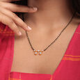 Traditional Grace 18 Kt Gold and Diamond Vati Mangalsutra,,hi-res view 2