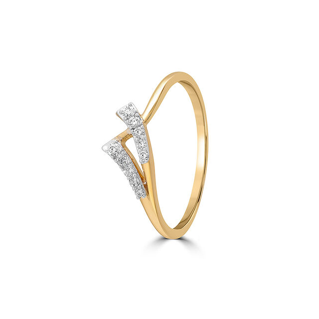 14KT Golden Twilight Diamond Finger Ring,,hi-res view 3
