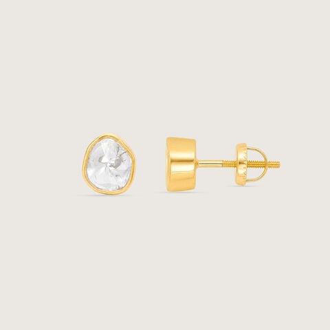 Pure Gleam Polki Stud Earrings