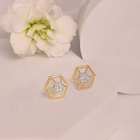 Hive Spark Diamond Stud Earrings