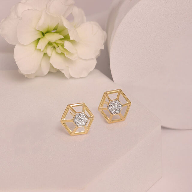 Hive Spark Diamond Stud Earrings,,hi-res image number null
