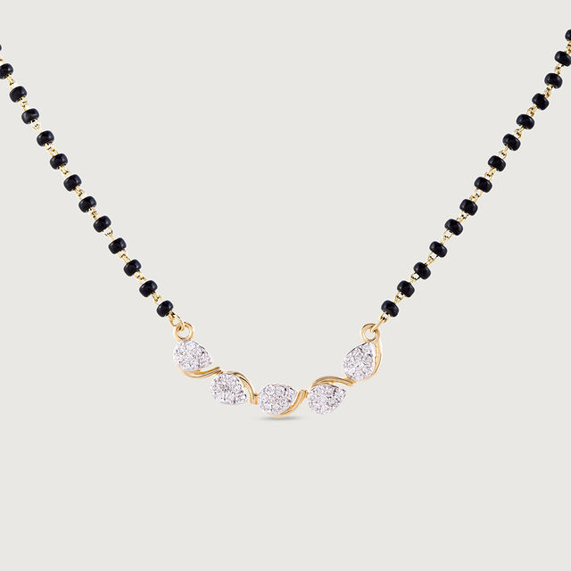 Raindrop Radiance Gold and Diamond Mangalsutra,,hi-res image number null