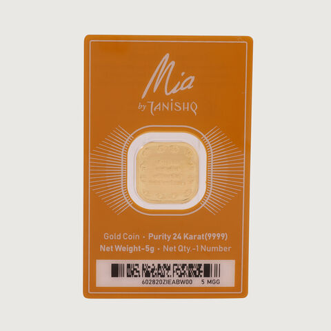 5 gm 24 Karat Gayatri Mantra Gold Coin (9999 Purity)