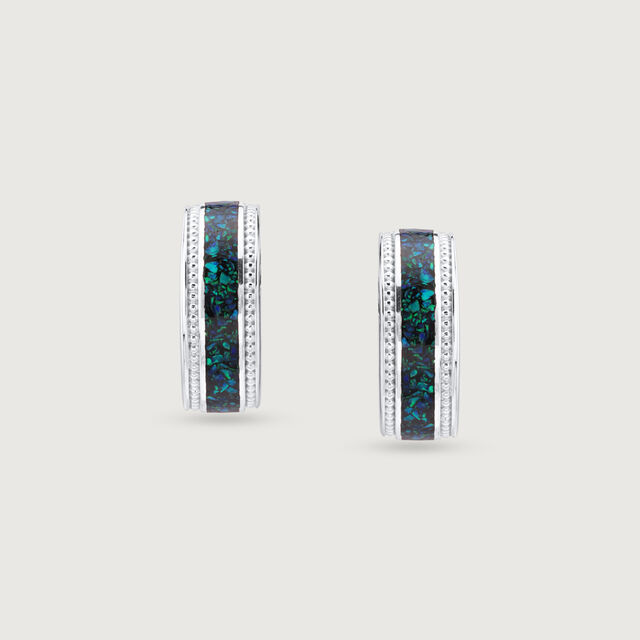 Ethereal Shine Silver Hoop Earrings,,hi-res image number null