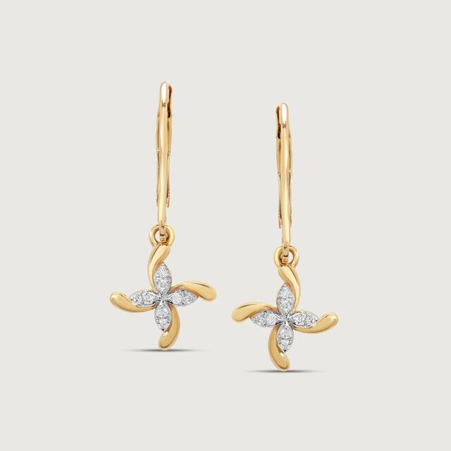 Intersecting Lines Diamond Hoop Earrings,,hi-res image number null