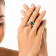 14KT Rose Gold Emerald Isle Finger Ring,,hi-res view 4