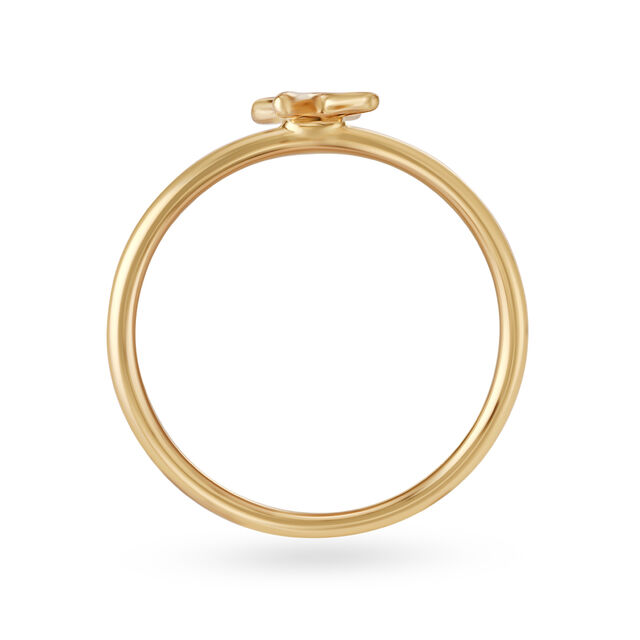 Letter X 14KT Yellow Gold Initial Ring,,hi-res view 3