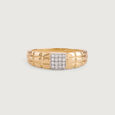 Gridlock Drip Gold & Diamond Finger Ring for Men,,hi-res view 3
