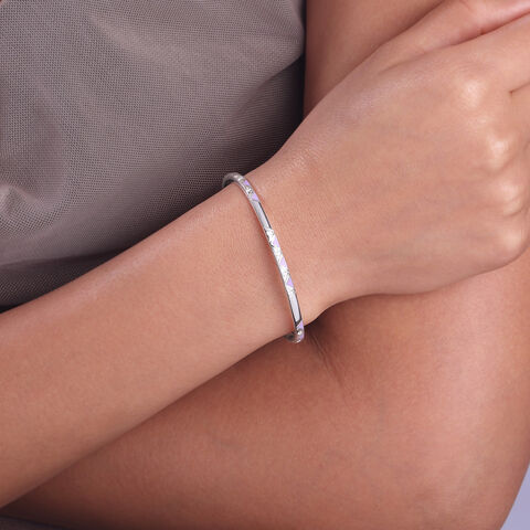 Subtle Spark Silver Bangle