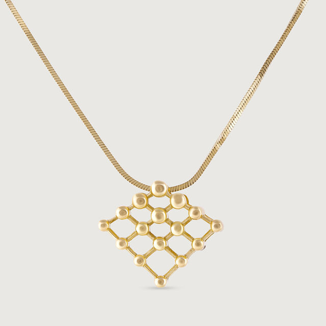 Webbed Sphere Gold Pendant,,hi-res image number null