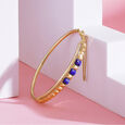 Pyramid Elevation Strip 18KT Lapis Lazuli Bangle,,hi-res view 1