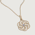 Elegant Floral Gold & Diamond Pendant,,hi-res view 4