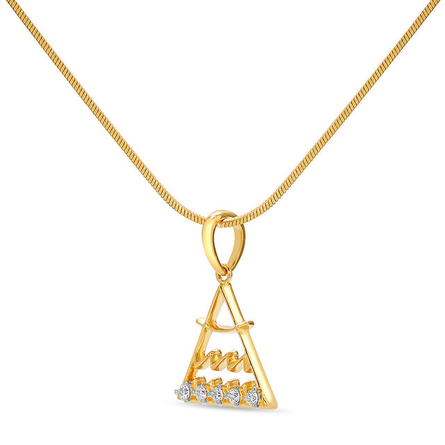 14kt Yellow Gold Aquarius Pendant,,hi-res image number null