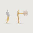 Eternal Flame 14 Kt Gold & Diamond Stud Earrings,,hi-res view 2