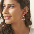 Refined Gold Hoop Earrings,,hi-res view 2