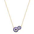 14KT Yellow Gold Divine Protection Diamond Necklace,,hi-res view 2