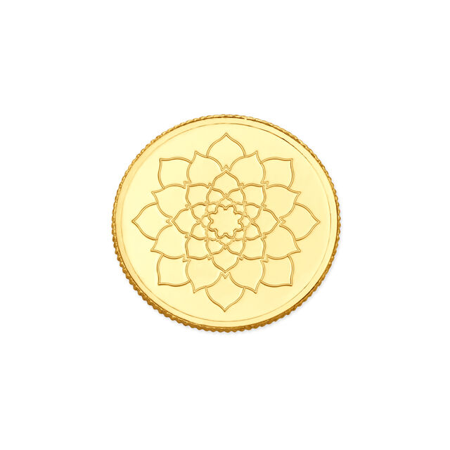 10 Gm 24 Karat Lotus Gold Coin,,hi-res image number null