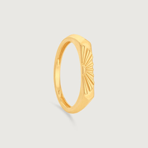 Radiant Minimal Gold Ring