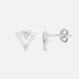 Dazzling Triple-Layer Silver Ear Stud Earrings,,hi-res view 4