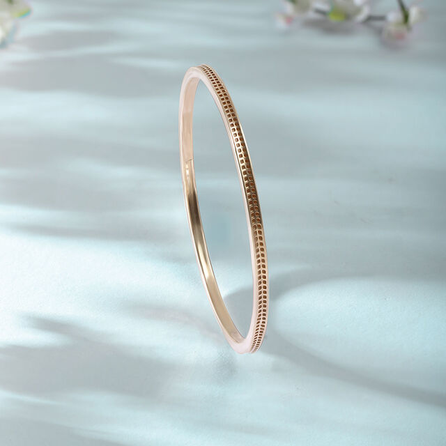 Sleek Textured Gold Bangle,,hi-res image number null