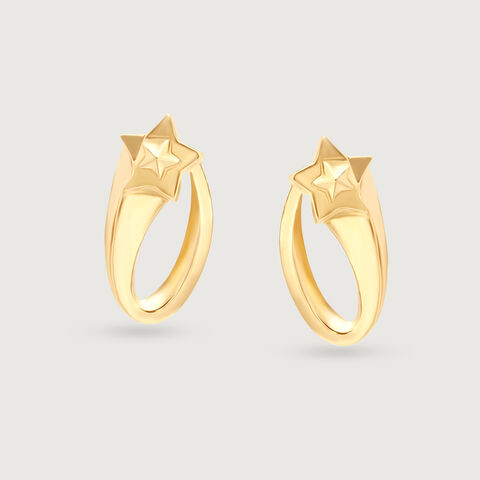 Luminous Path 14KT Shooting Star Stud Earring
