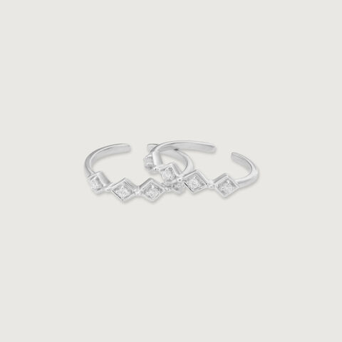 Radiant Rhythm Silver Toe Rings