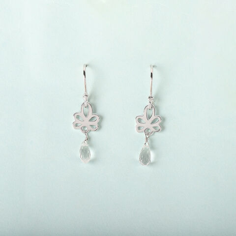 Crystal Glow Silver Hoop Earrings