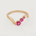 Phases of the Moon Pink Sapphire 14KT Finger Ring,,hi-res view 4