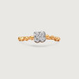 Radiant Cluster Gold & Diamond Finger Ring,,hi-res view 4