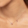 Modern Link Gold & Diamond Necklace,,hi-res view 2