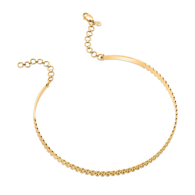18 KT Yellow Gold Floral Choker Neckwear,,hi-res view 2