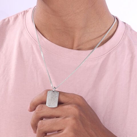 Wave Ridge Silver Necklace