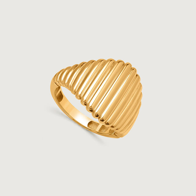 Classic Grooves 18KT Gold Finger Ring,,hi-res image number null