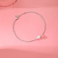 Elegant Glow Silver Anklet,,hi-res view 1