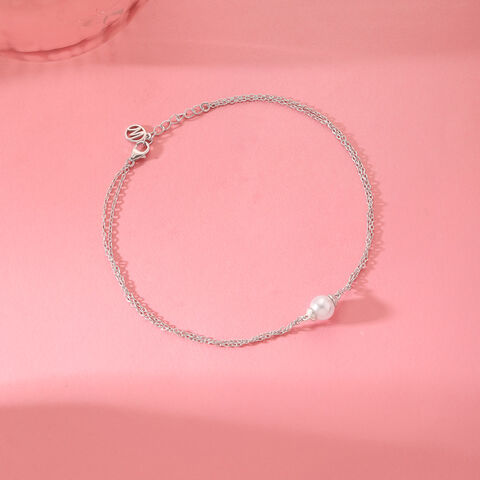 Elegant Glow Silver Anklet