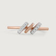 Modern Duo Gold & Diamond Finger Ring,,hi-res view 3
