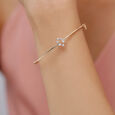 14KT Yellow Gold Radiant Reflections Diamond Bangle,,hi-res view 1