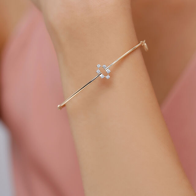 14KT Yellow Gold Radiant Reflections Diamond Bangle,,hi-res image number null