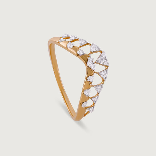 Modern Vanki Gold & Diamond Finger Ring,,hi-res image number null