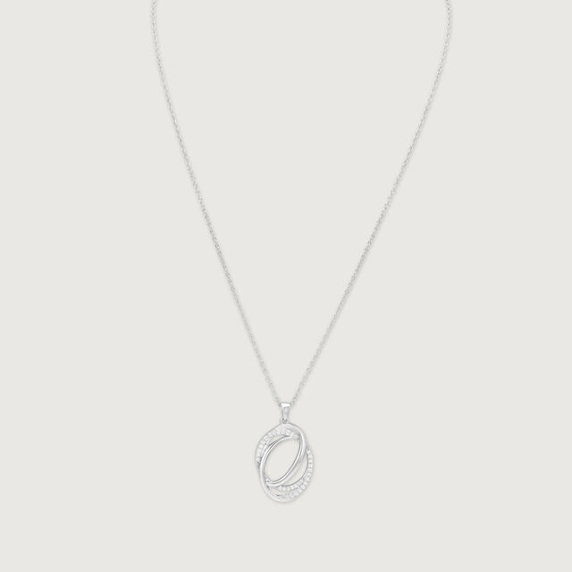 Contemporary Triangle Silver Necklace,,hi-res image number null