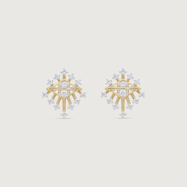 Geometric Aura Diamond Earrings,,hi-res image number null
