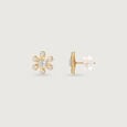 Floral Flutter Diamond Stud Earrings,,hi-res view 4